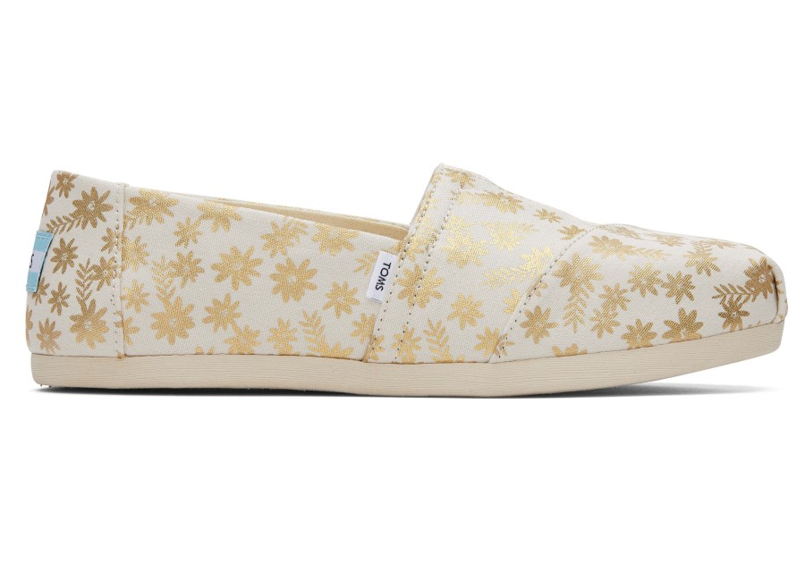 TOMS Alpargatas | Alpargata Floral Blooms|Alpargata Floral Blooms Gold Foil