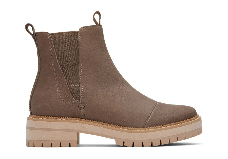 TOMS Boots & Booties | Dakota Water Resistant Leather Boot Taupe