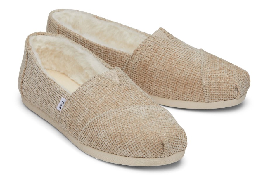 TOMS Alpargatas | Alpargata Oatmeal Chenille With Faux Fur Chenille Oatmeal