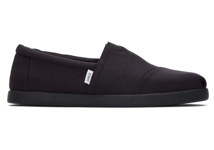 TOMS Slip Ons | Alp Fwd All Black Recycled Cotton Canvas Black/Black