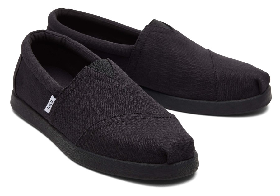 TOMS Slip Ons | Alp Fwd All Black Recycled Cotton Canvas Black/Black