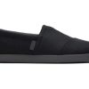 TOMS Slip Ons | Alp Fwd Black Canvas Synthetic Trim Black Waxed Canvas