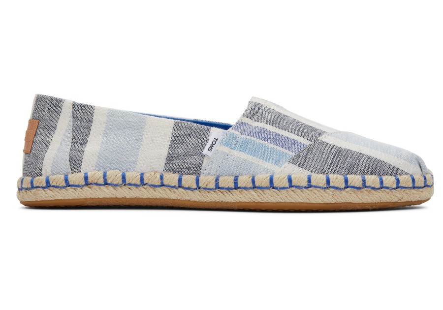 TOMS Espadrilles | Alpargata Rope Espadrille Twilight Blue Multi Stripes