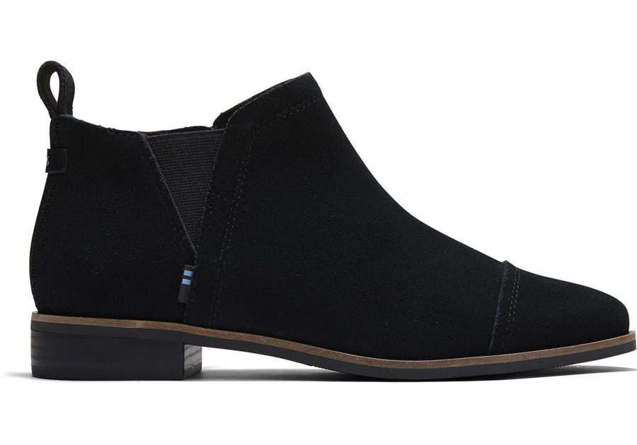 TOMS Dress Casual | Reese Suede Ankle Boot Black