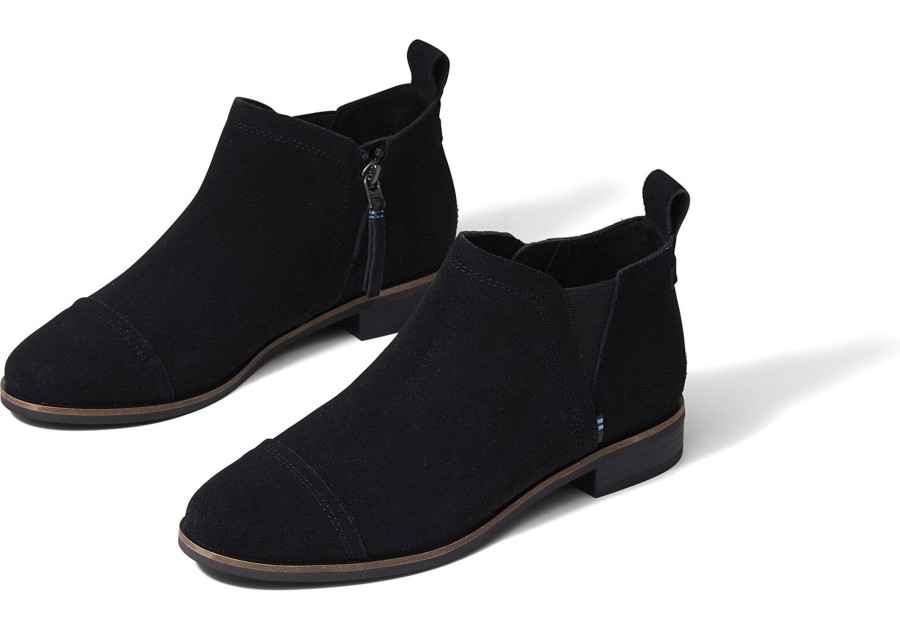 TOMS Dress Casual | Reese Suede Ankle Boot Black