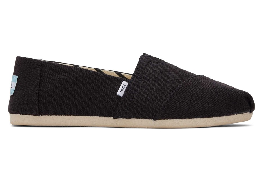 TOMS Slip Ons | Alpargata Recycled Cotton Canvas Black