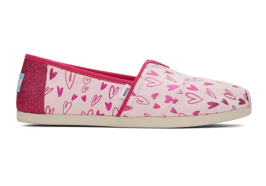 TOMS Alpargatas | Alpargata Foil Hearts Pink Hearts