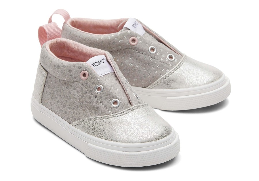 TOMS | Tiny Fenix Mid Grey Foil Toddler Shoe Drizzle Grey Foil