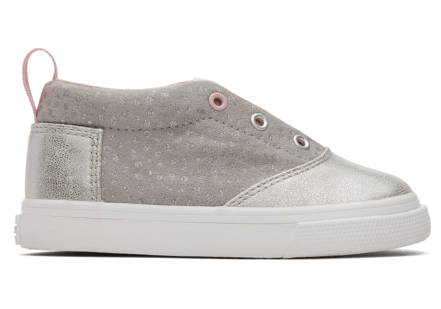 TOMS | Tiny Fenix Mid Grey Foil Toddler Shoe Drizzle Grey Foil