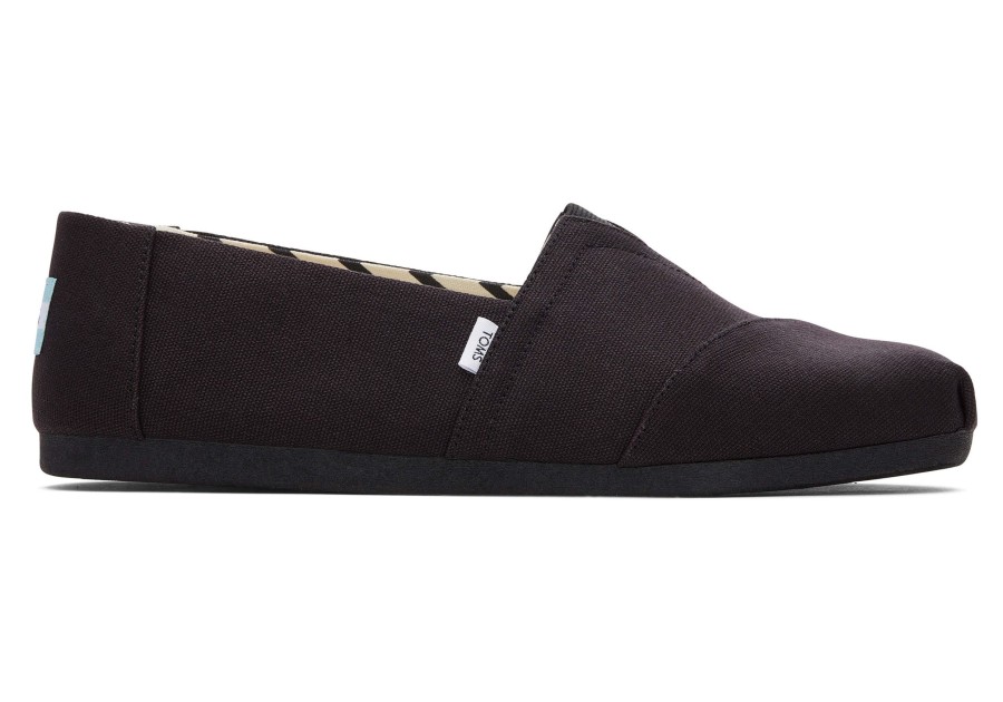 TOMS Slip Ons | Alpargata All Black Recycled Cotton Canvas|Alpargata All Black Recycled Cotton Canvas Black/Black