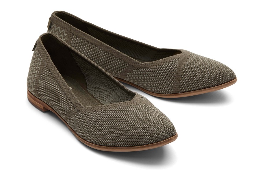 TOMS Flats | Jutti Neat Knit Flat|Jutti Neat Knit Flat Olive