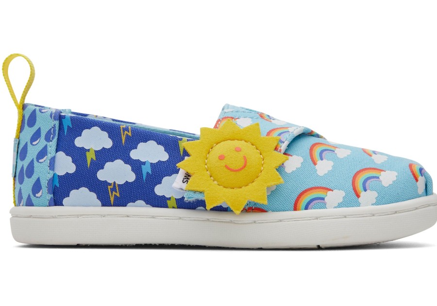 TOMS | Tiny Alpargata Glow In The Dark Weather Toddler Shoe Blue Glow