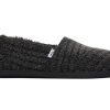 TOMS Slip Ons | Alpargata Black Rib Knit With Faux Fur|Alpargata Black Rib Knit With Faux Fur Rib Knit Black