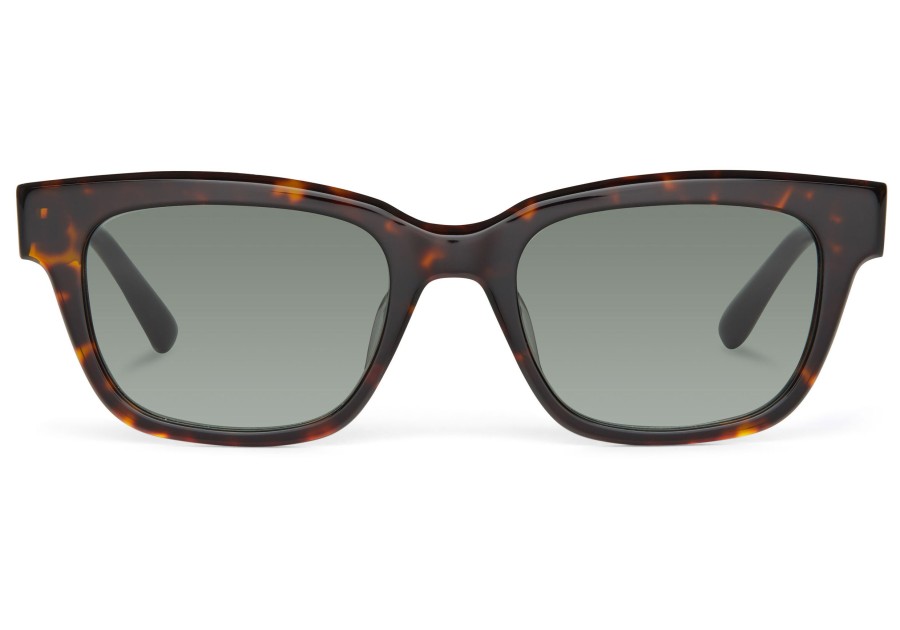 TOMS Sunglasses | Holland Dark Tortoise-Green Grey