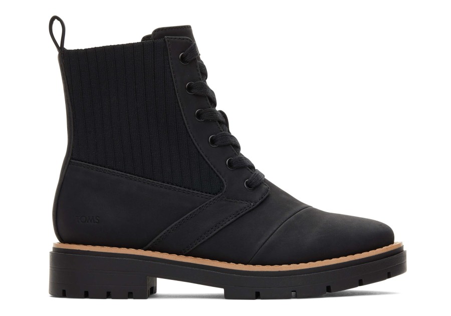 TOMS Boots & Booties | Ionie Vegan Lace-Up Boot Black