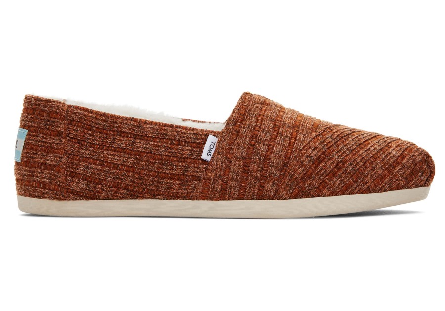 TOMS Alpargatas | Alpargata Orange Rib Knit With Faux Fur|Alpargata Orange Rib Knit With Faux Fur Rib Knit Orange