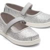 TOMS | Tiny Mary Jane Silver Toddler Shoe Silver Iridescent