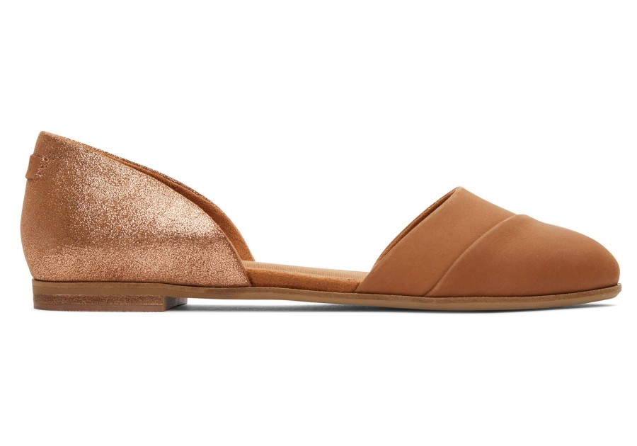 TOMS Flats | Jutti D'Orsay Flat Tan Leather