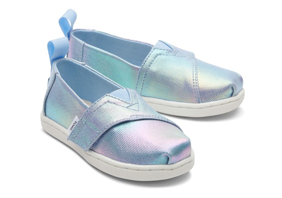 TOMS | Tiny Alpargata Iridescent Toddler Shoe Canvas Iridescent