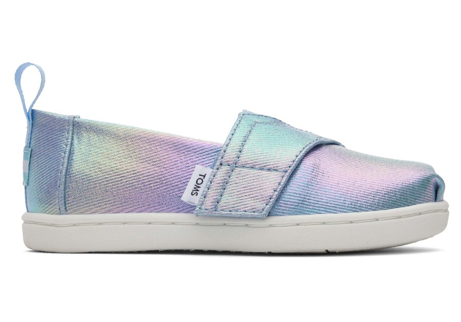 TOMS | Tiny Alpargata Iridescent Toddler Shoe Canvas Iridescent