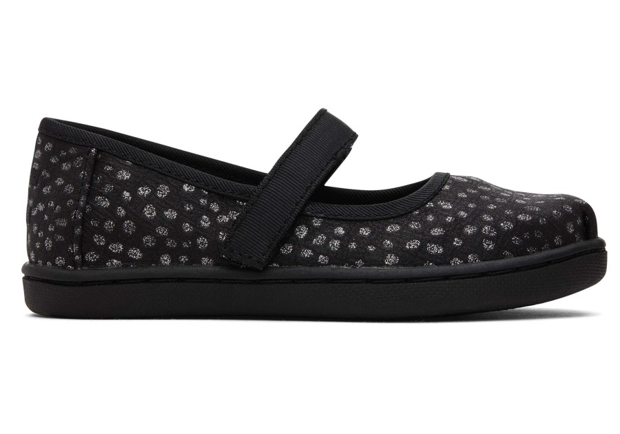 TOMS | Tiny Mary Jane Toddler Shoe Black Foil