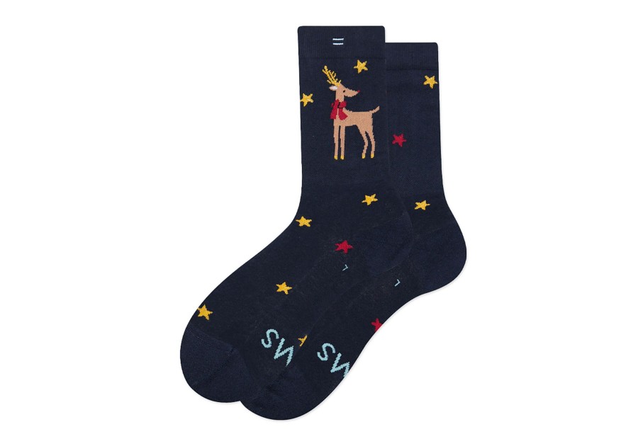 TOMS Socks | Reindeer High Crew Socks Reindeer Crew