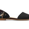 TOMS Flats | Jutti D'Orsay Woven Flat Black Global