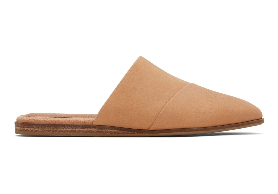 TOMS Flats | Jade Tan Leather Slip On Flat Honey