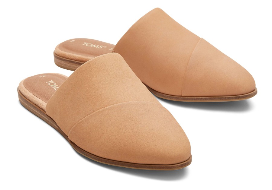 TOMS Flats | Jade Tan Leather Slip On Flat Honey