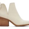 TOMS Heels & Wedges | Everly Cutout Heeled Boot Beige Leather