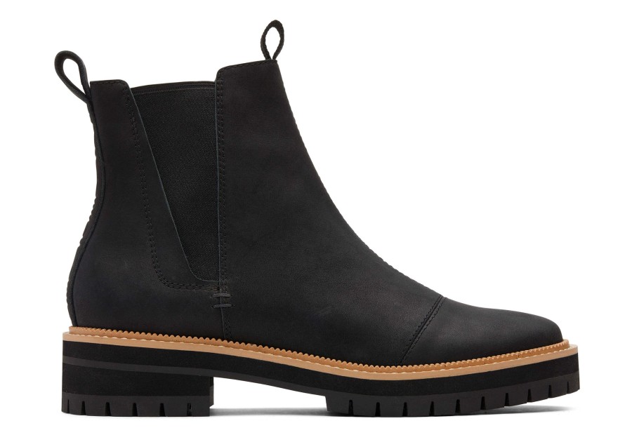 TOMS Boots & Booties | Dakota Water Resistant Leather Boot|Dakota Water Resistant Leather Boot Black