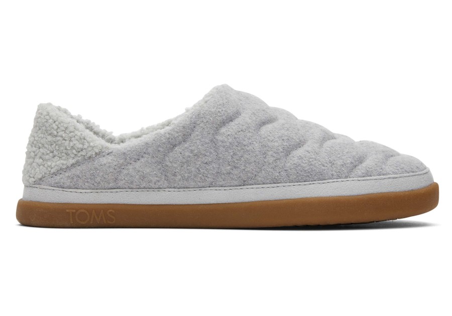 TOMS Slippers | Ezra Grey Quilted Convertible Slipper|Ezra Grey Quilted Convertible Slipper Raindrop