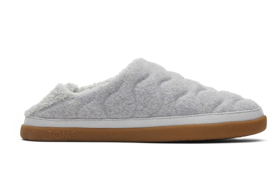 TOMS Slippers | Ezra Grey Quilted Convertible Slipper|Ezra Grey Quilted Convertible Slipper Raindrop