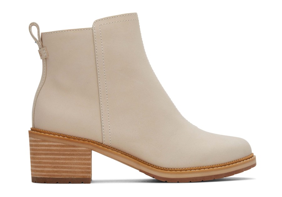 TOMS Dress Casual | Marina Heeled Boot Beige Leather