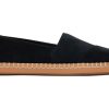 TOMS Slip Ons | Alpargata Leather Wrap Black Suede