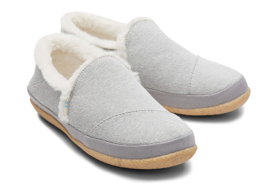 TOMS Slippers | India Faux Fur Slipper|India Faux Fur Slipper Drizzle Grey