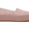 TOMS Slip Ons | Valencia Pink Suede Platform Espadrille Suede Pink