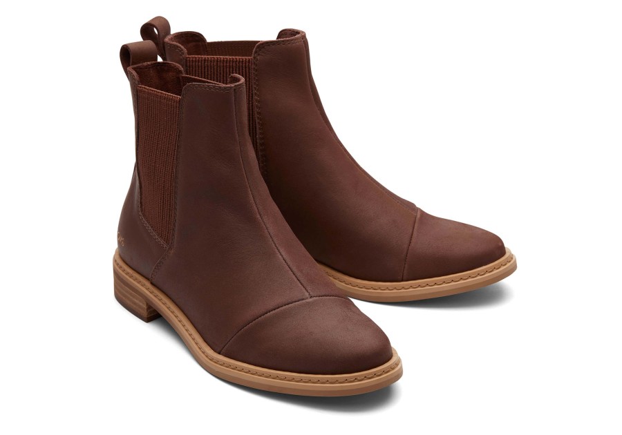 TOMS Boots & Booties | Charlie Leather Boot|Charlie Leather Boot Chestnut