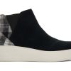 TOMS Sneakers | Jamie Black Plaid Slip On Sneaker Suede Black Plaid