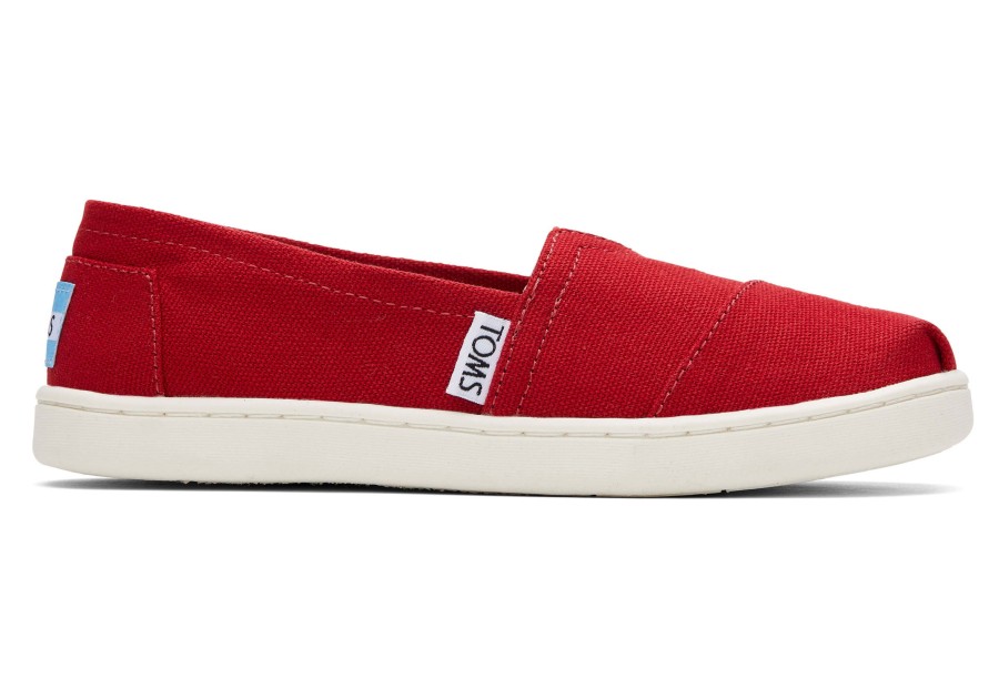 TOMS | Youth Alpargata Canvas Kids Shoe Red