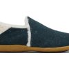 TOMS Slippers | India Green Faux Fur Slipper Forest Green