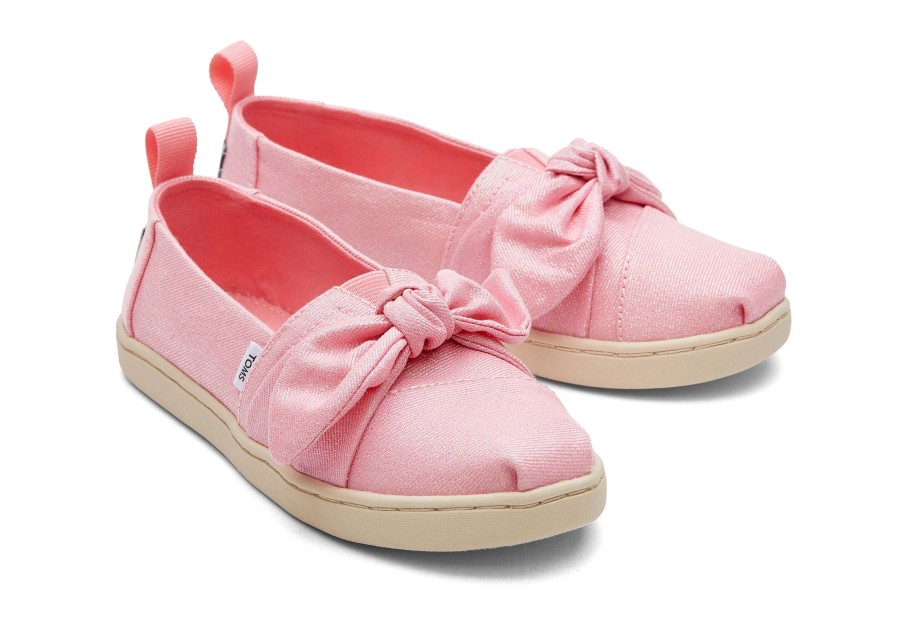 TOMS | Youth Alpargata Twill Glimmer Bow Glimmer Pink Bow