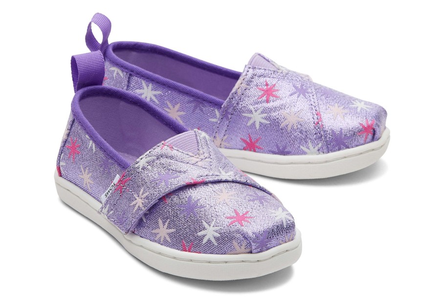 TOMS | Tiny Alpargata Purple Stars Toddler Shoe Orchid