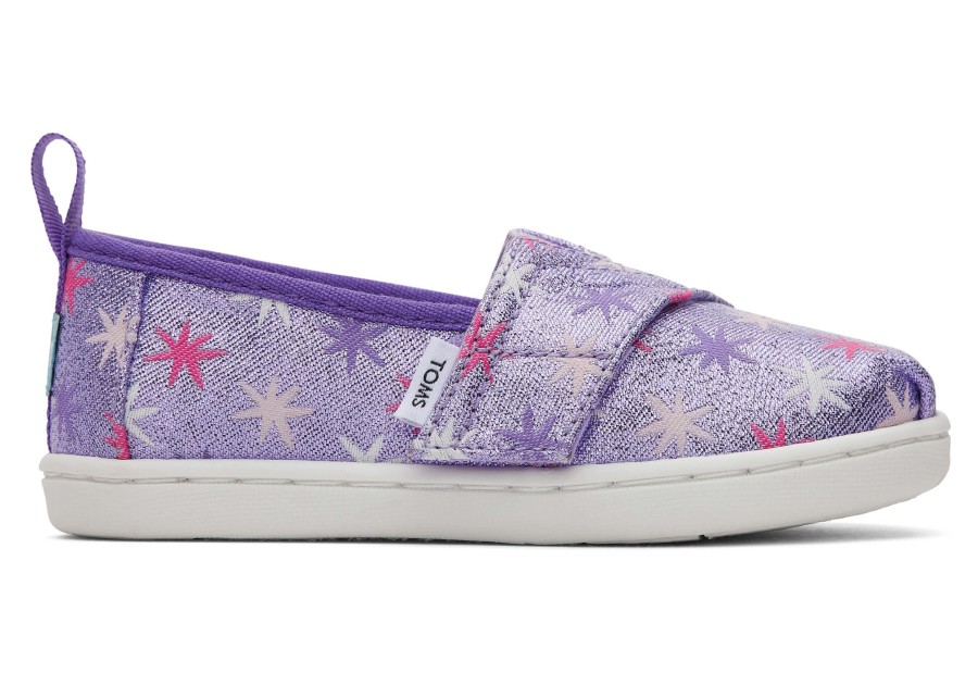 TOMS | Tiny Alpargata Purple Stars Toddler Shoe Orchid