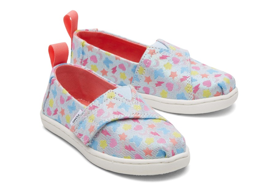 TOMS | Tiny Alpargata Glimmer Charms Pastel Blue Glimmer