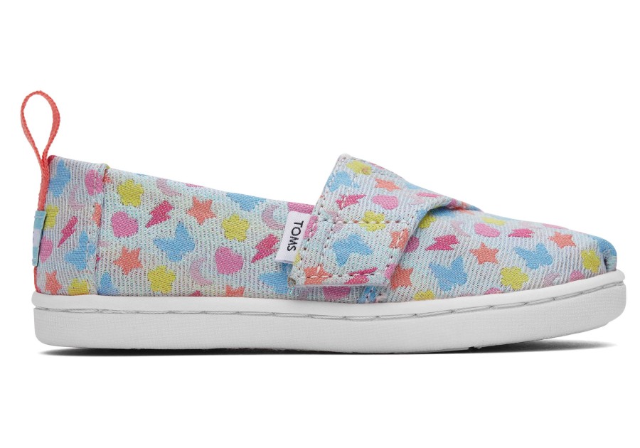 TOMS | Tiny Alpargata Glimmer Charms Pastel Blue Glimmer