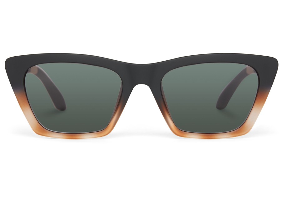 TOMS | Sahara Matte Black Honey Tortoise Fade- Green Grey