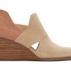 TOMS Heels & Wedges | Kallie Oatmeal Suede Cutout Wedge Boot Rose Beige