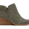 TOMS Heels & Wedges | Goldie Vetiver Suede Wedge Boot Suede Vetiver Grey