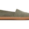 TOMS Slip Ons | Alpargata Vetiver Suede Leather Wrap Vetiver Grey Suede